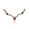 Image 2 : 14KT Yellow Gold 14.94ctw Ruby and Diamond Necklace