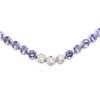 Image 2 : 14KT White Gold 12.74ctw Tanzanite and Diamond Necklace