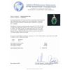 Image 2 : 14KT White Gold 2.87ct Emerald and Diamond Pendant Without Chain