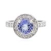 Image 1 : 14KT White Gold 1.61ct Tanzanite and Diamond Ring