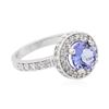 Image 2 : 14KT White Gold 1.61ct Tanzanite and Diamond Ring