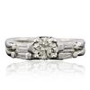 Image 1 : Platinum 0.84ctw Diamond Ring Wedding Set