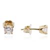 Image 2 : 14KT Yellow Gold 0.50ctw Diamond Stud Earrings