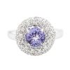 Image 1 : 14KT White Gold 1.46ct Tanzanite and Diamond Ring