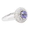 Image 2 : 14KT White Gold 1.46ct Tanzanite and Diamond Ring