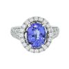 Image 1 : 14KT White Gold 2.94ct Tanzanite and Diamond Ring