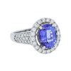 Image 2 : 14KT White Gold 2.94ct Tanzanite and Diamond Ring