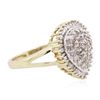 Image 2 : 10KT Two-Tone Gold 0.75ctw Diamond Ring