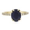 Image 1 : 18KT Yellow Gold 2.68ct Sapphire and Diamond Ring