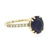 Image 2 : 18KT Yellow Gold 2.68ct Sapphire and Diamond Ring