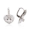 Image 2 : 14KT White Gold 1.00ctw Diamond Earrings