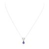 Image 1 : 14KT White Gold 0.93ct Tanzanite and Diamond Pendant With Chain