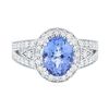 Image 1 : 14KT White Gold 3.14ct Tanzanite and Diamond Ring