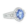 Image 2 : 14KT White Gold 3.14ct Tanzanite and Diamond Ring