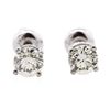 Image 1 : 14KT White Gold 1.00ctw Diamond Solitaire Earrings