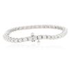 Image 2 : 14KT White Gold 4.45ctw Diamond Tennis  Bracelet