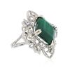 Image 2 : 14KT White Gold 13.22ct Emerald and Diamond Ring