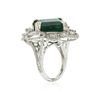 Image 3 : 14KT White Gold 13.22ct Emerald and Diamond Ring