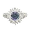 Image 1 : 14KT White Gold 1.67ct Tanzanite and Diamond Ring