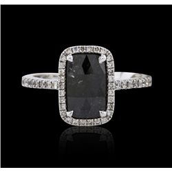 14KT White Gold 1.77ctw Black Diamond Ring