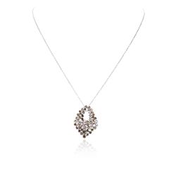 14KT White Gold 2.48ctw Diamond Pendant With Chain