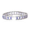Image 3 : 14KT White Gold 11.25ctw Tanzanite and Diamond Bracelet