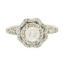 14KT White Gold 0.95ctw Diamond Ring