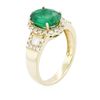 Image 3 : 14KT Yellow Gold 1.80ct Emerald and Diamond Ring