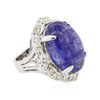 Image 2 : 14KT White Gold 13.23ct Tanzanite and Diamond Ring