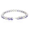 Image 3 : 14KT White Gold 9.20ctw Tanzanite and Diamond Bracelet