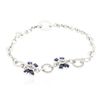 Image 1 : 14KT White Gold 2.56ctw Sapphire and Diamond Bracelet