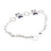 Image 2 : 14KT White Gold 2.56ctw Sapphire and Diamond Bracelet