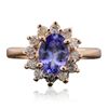 Image 1 : 14KT Rose Gold 1.06ct Tanzanite and Diamond Ring