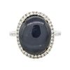 Image 1 : 14KT White Gold 11.81ct Blue Star Sapphire and Diamond Ring