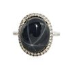 Image 3 : 14KT White Gold 11.81ct Blue Star Sapphire and Diamond Ring