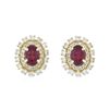 Image 1 : 14KT Yellow Gold 1.06ctw Ruby and Diamond Earrings