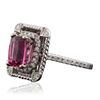 Image 2 : 14KT White Gold 1.53ct Tourmaline and Diamond Ring
