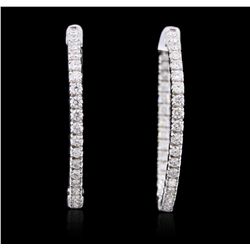 14KT White Gold 1.76ctw Diamond Earrings