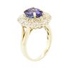 Image 3 : 14KT Yellow Gold 2.74ct Tanzanite and Diamond Ring