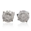 Image 1 : 14KT White Gold 3.09ctw Diamond Stud Earrings