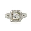 Image 1 : 18KT White Gold 1.56ctw Diamond Ring