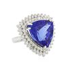 Image 2 : 14KT White Gold GIA Certified 18.78ct Tanzanite and Diamond Ring