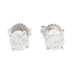 14KT White Gold 1.35ctw Diamond Stud Earrings