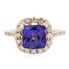 Image 1 : 14KT Rose Gold 2.16ct Tanzanite and Diamond Ring
