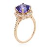 Image 3 : 14KT Rose Gold 2.16ct Tanzanite and Diamond Ring