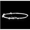Image 2 : 14KT White Gold 0.91ctw Diamond Bangle Bracelet