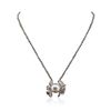 Image 1 : 18KT White Gold Pearl and Diamond Necklace