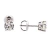 Image 2 : 14KT White Gold 1.24ctw Diamond Solitaire Earrings