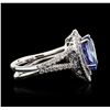 Image 3 : 14KT White Gold 3.89ct Tanzanite and Diamond Ring