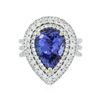 Image 1 : 14KT White Gold 3.90ct Tanzanite and Diamond Ring
